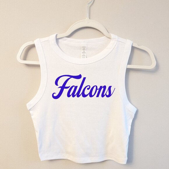 Personalized Cropped Team Mascot College Tank Top Women XS to XL - Picture 5 of 9